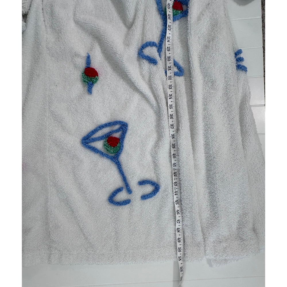 Authentic Canyon Group Damze Martini Glass Chenille Robe XL FLAW - Read desc - Picture 9 of 12